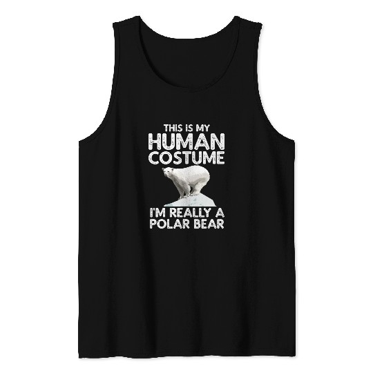 Bear Pet Cool Polar Bear For Men Women Human Costume Animal Halloween Tank Tops