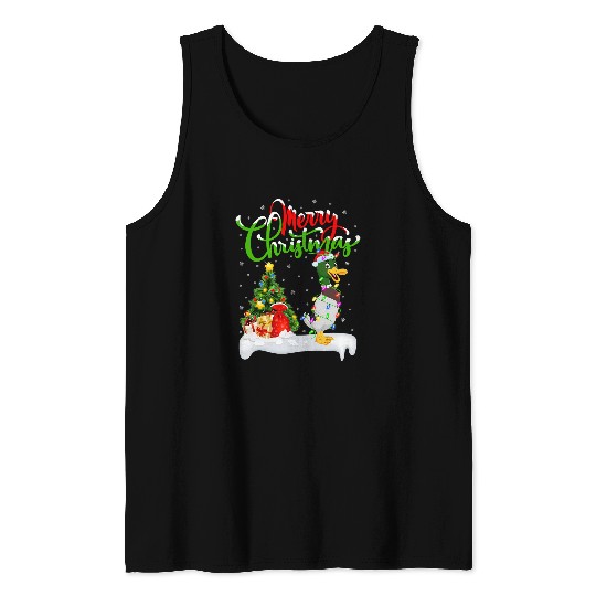 Duck Pet Bird Lover xmass Lighting Duck Christmas 071 Tank Tops