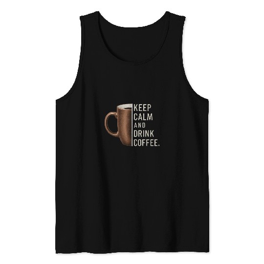 Coffee Fun Keep Calm and drink a Coffee Lover 1 Tank Tops