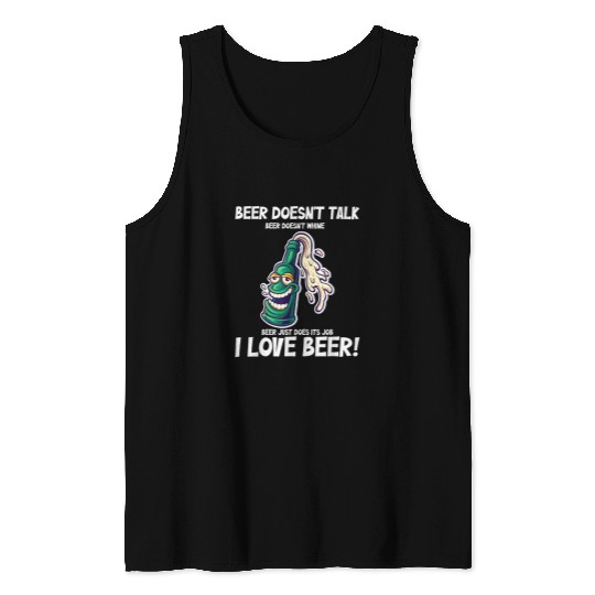 Beer Fun I love beer Booze party men s night men s day Beer Lover 2 Tank Tops