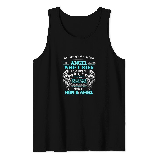 Guardian Angel Loss Mom Funeral Mother Memorial Remembrance Tank Tops