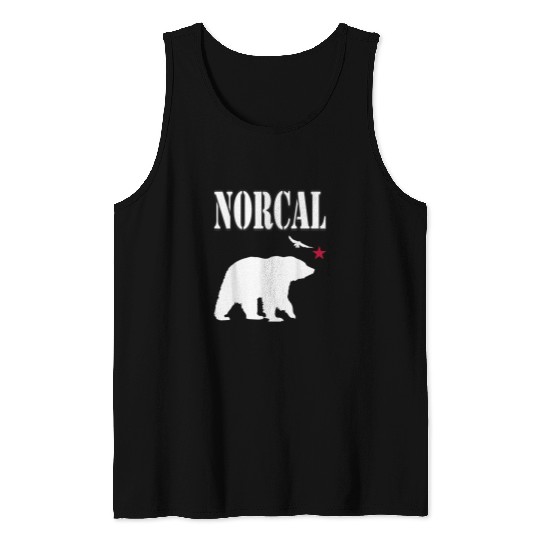 Bear Pet Cool Norcal Northern californias Bear With Hawk Star Tank Tops