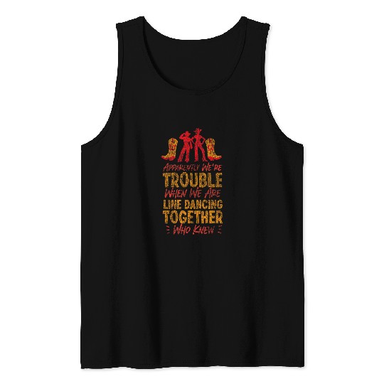 Line Dancing Dance Teacher Friends Besties Buddies Tank Tops