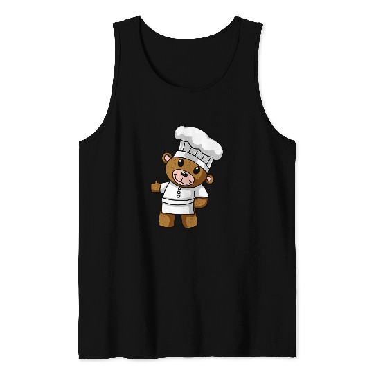 Bear Pet Cook teddy bear kitchen kids Tank Tops