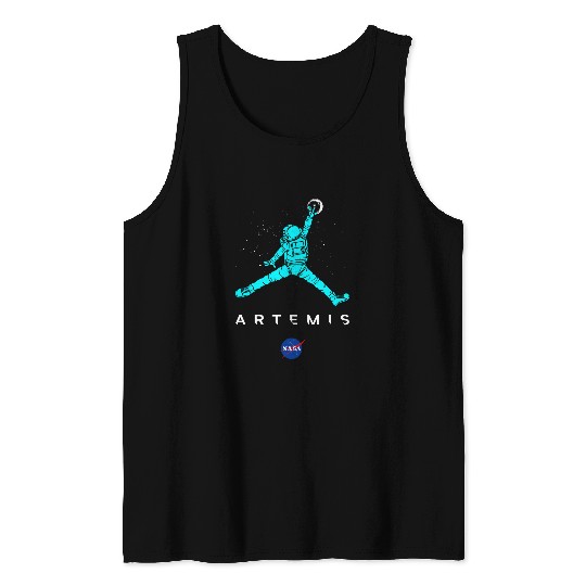 NASA Artemis Mission Astronaut Jump Moon Insignia Logo 21 Tank Tops