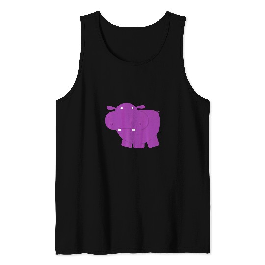 Hippo Pet Lily and Emma by Eggroll Games Henrietta the Hippo Premium Tank Tops