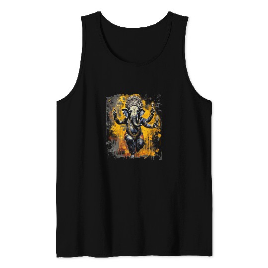 Hindu God Cool vintages Yoga Hindu Elephant God 30 Tank Tops