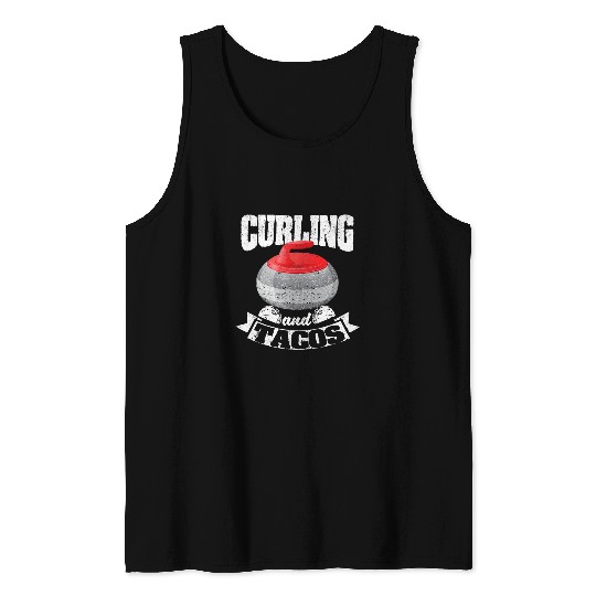 Curling And Tacos Funny Mexican Curler Cinco De Mayo Taco Tank Tops