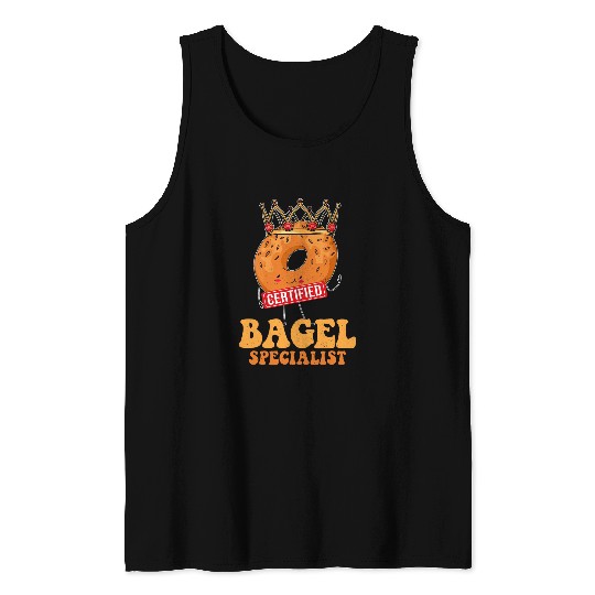 Everything Bagel Lover Certified Bagel Specialist Bagel Day Tank Tops