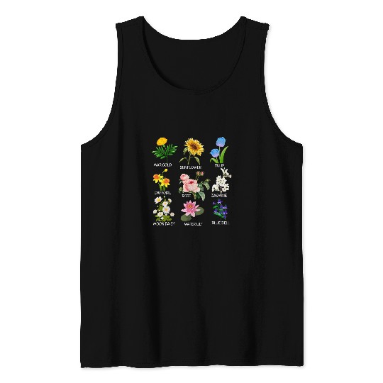 Flowers Sunflower Tulip Aesthetic For Flower Lover Tank Tops