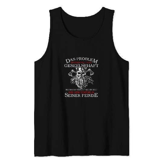Met aus Skull der Enemies Valhalla Viking Odin Tank Tops