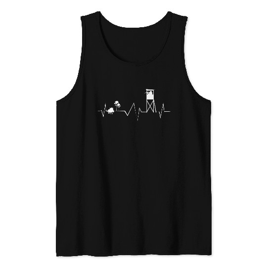 High Seat Hunting Heartbeat Hunter Keiler Black Deer Hunting Tank Tops