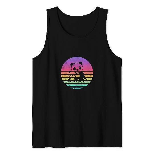 Panda Pet Classic Panda and Baby Gift Graphic Tank Tops