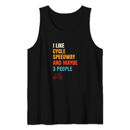 Cycle Speedway Biker Cyclist Racer Retro vintages Intorverted Tank Tops