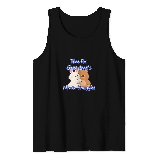 Bear Pet Grandma s Winter Snuggles Hugs Toy Bear Bunny Grandchildren Tank Tops