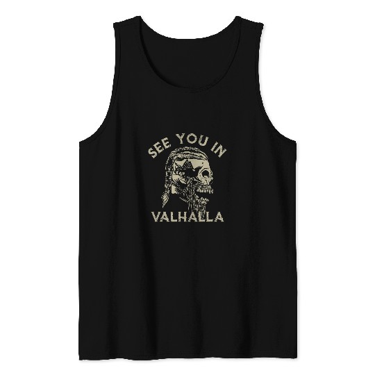 Mens Viking See You In Valhalla Tank Tops