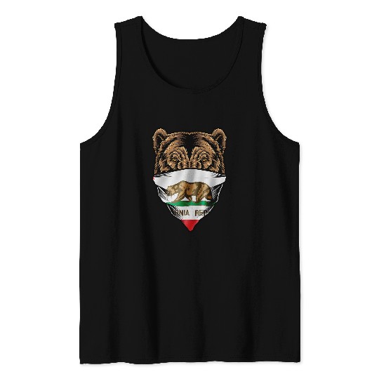 Bear Pet I Love californias Grizzly Bear State Flag SoCal West NorCal Tank Tops