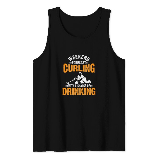 Curling Drinking Curl Team Gift Tank Tops
