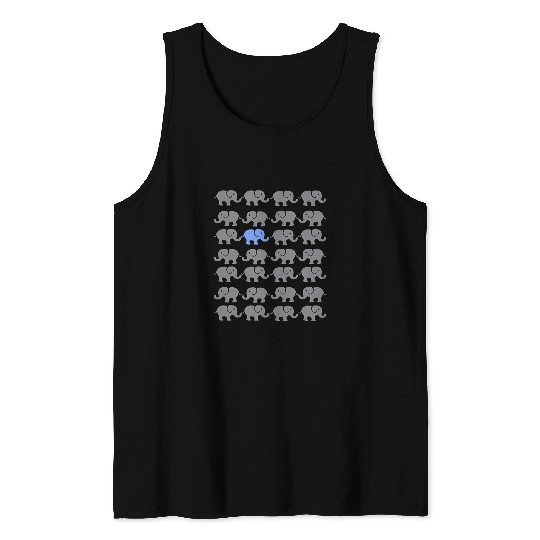 CUTE PATTERN OF ELEPHANTS Tank Tops
