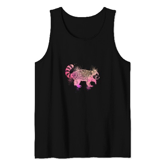 Panda Pet Colourful red panda Tank Tops