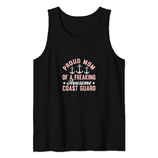 Coast Guard USCG Mom Mother Tank Tops