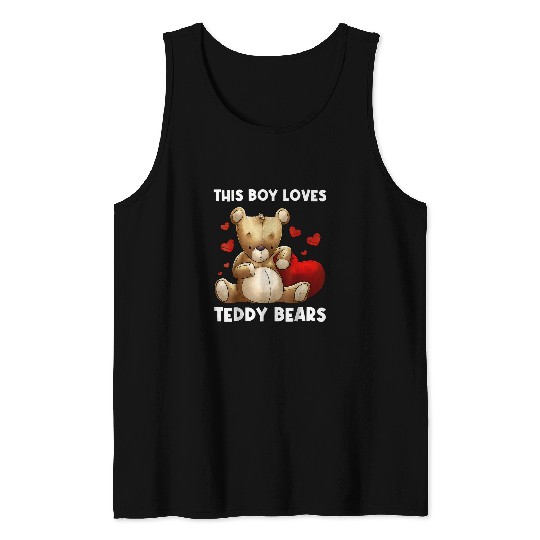 Bear Pet Cool Teddy Bear Gift for Boys Kids Plush Stuffed Toy Animal Tank Tops
