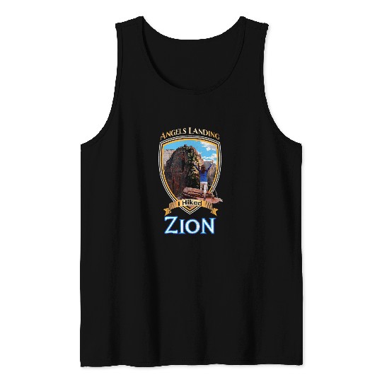 I Hiked Zion Angels Landing Utah Park Adventure Souvenir Tank Tops