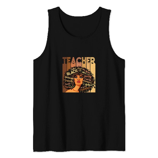 african american women black smart teacher afro love melanin Tank Tops