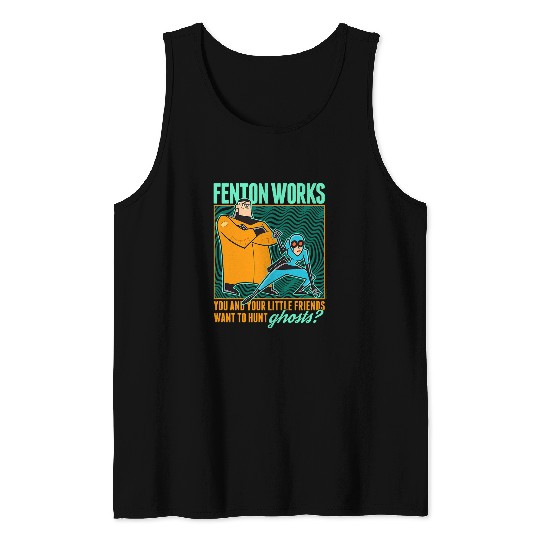 Danny Phantom Fenton Works Retro Box Want To Hunt Ghosts Tank Tops