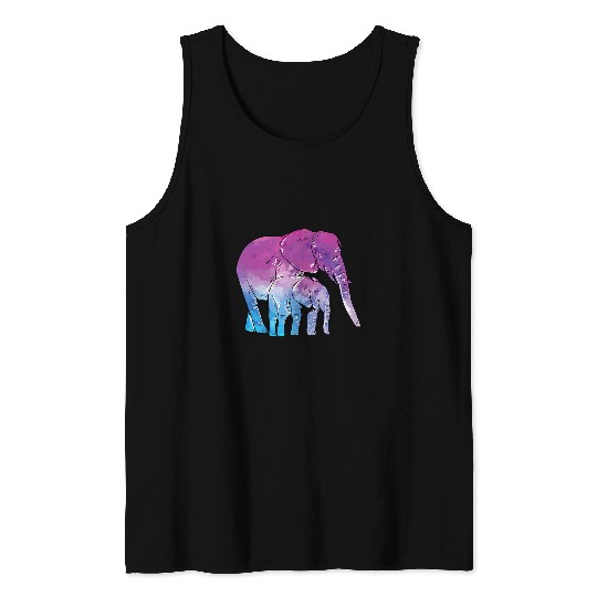 Elephant Pet Mom s Mama And Baby Elephant Tank Tops