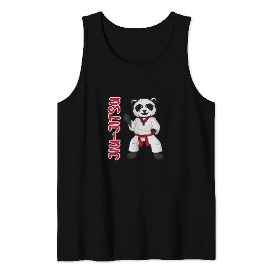 Panda Pet Jiu Jitsu Panda BJJ Funny Brazilian Jew Jitsu Tank Tops