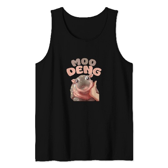 Hippo Pet Moo Deng Baby Pygmy in Thai Picture The Cute Baby Hippo Kids Tank Tops