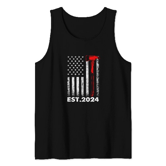 Firefighter Job Graduation EST 2024 Fires Academy Exam Tank Tops