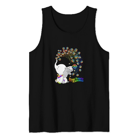 Elephant Pet treat people with kindness Tank Tops