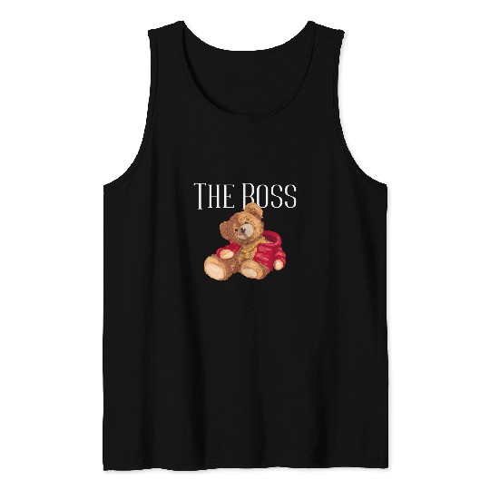 Bear Pet Cool Teddy Bear Dollar Sign Teddy Lover The Boss Bossy Tank Tops