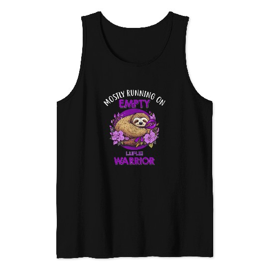 mostly running on empty lupus sloth warrior Tank Tops