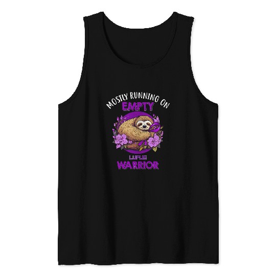 mostly running on empty lupus sloth warrior Tank Tops