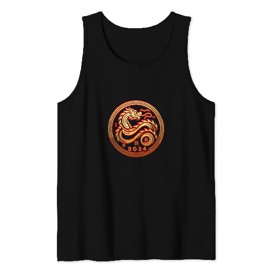 Dragon Pet Chinese Lunar New Year Dragon 12 Tank Tops
