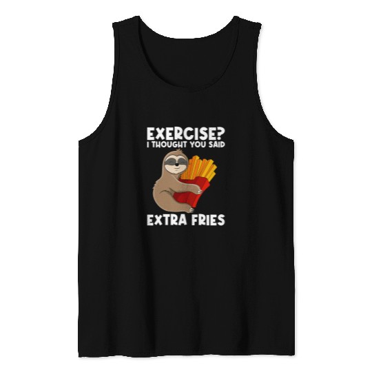 Sloth Pet French Fries Sloth Finger Chips Frenchfried Potatoes Snack Tank Tops