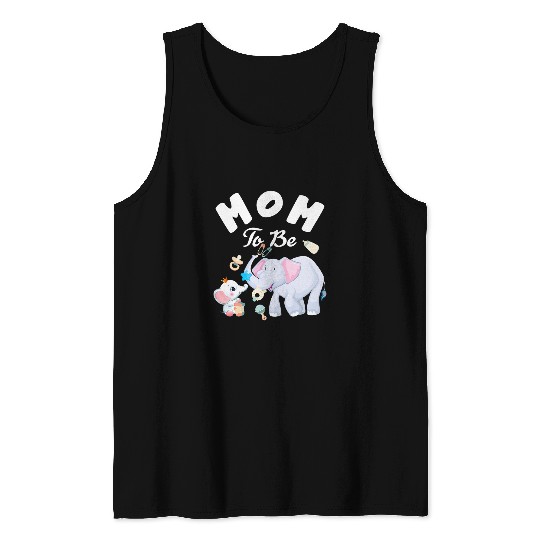 Elephant Pet Mom To Be Elephant Baby Shower Mother s Day Tank Tops