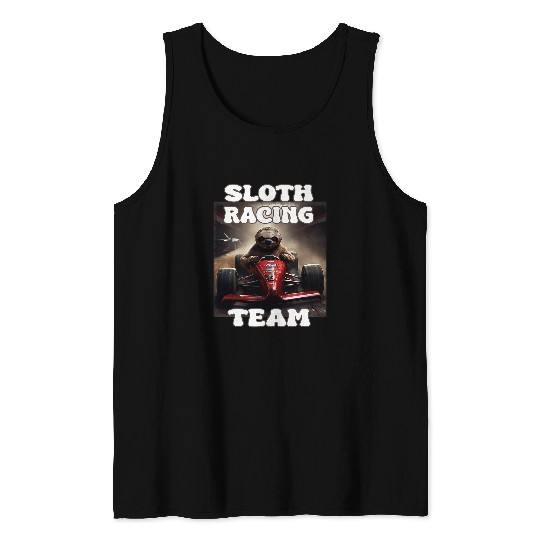 Sloth Pet Racing Team Tank Tops