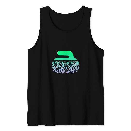 Curling Stone for Curler Curling Player Boys Curling Tank Tops