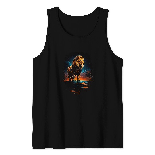 Lion Pet Powerful And Courageous Lion Great Lion 3 Tank Tops