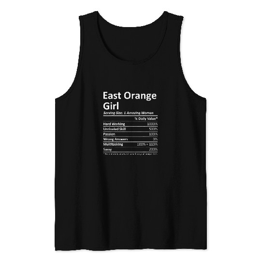 EAST ORANGE GIRL NJ NEW JERSEY Funny City homes Roots Gift Tank Tops