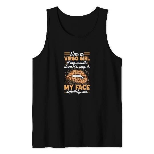 im a Virgo Girl Leopard Birthday Astrology Zodiac Sign Tank Tops