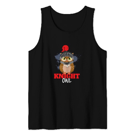 Owl Pet Knight Owl Birds Of Prey Ornithologist Tank Tops