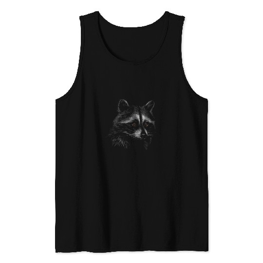 Raccoon Pet Face I Love Raccoons Gift Raccoon Tank Tops