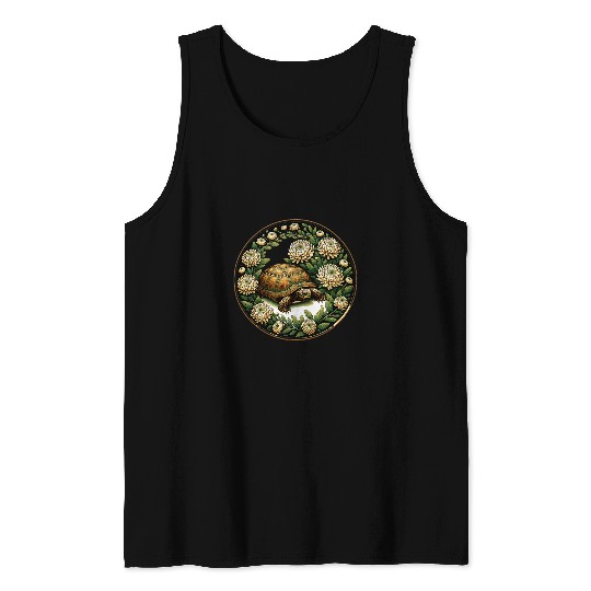 Turtle Pet Box Turtle Illustration Floral Box Turtles Tank Tops