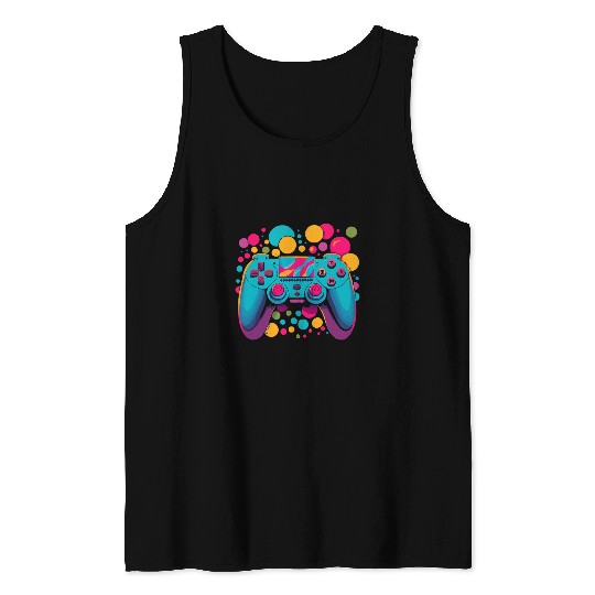 Dot Day Polka Dots Dotted Gaming Kids Boys Youths video game Tank Tops