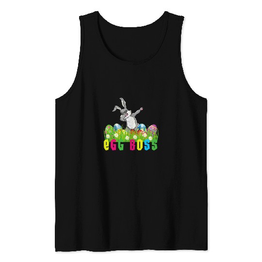 Dab Bunny Egg Boss for Easter Day Daily Wears Tank Tops
